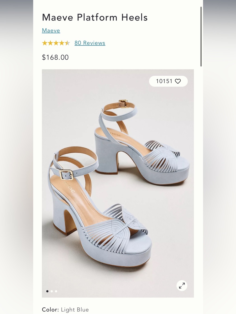 Light Blue Strappy Platform Sandals with Ankle Strap - Women